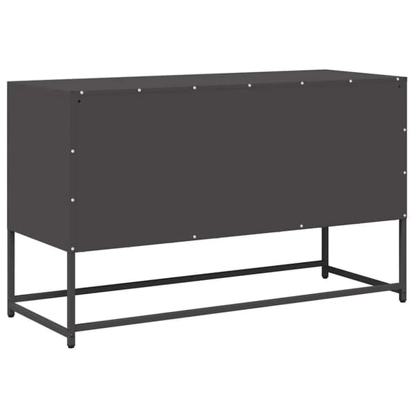 vidaXL TV-skap Sort 100,5x39x60,5 cm Kaldvalset stål