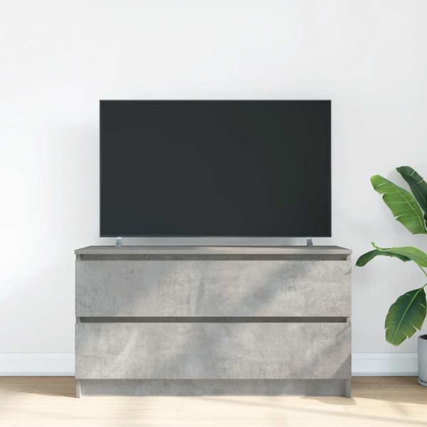 vidaXL TV-benk betonggrå 100x35x54 cm konstruert tre