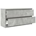 Miniatyrbilde 6 av 11: vidaXL TV-benk betonggrå 100x35x54 cm konstruert tre