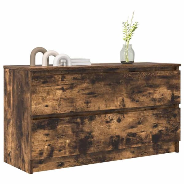 vidaXL TV-benk røkt eik 100x35x54 cm konstruert tre