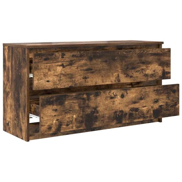 vidaXL TV-benk røkt eik 100x35x54 cm konstruert tre