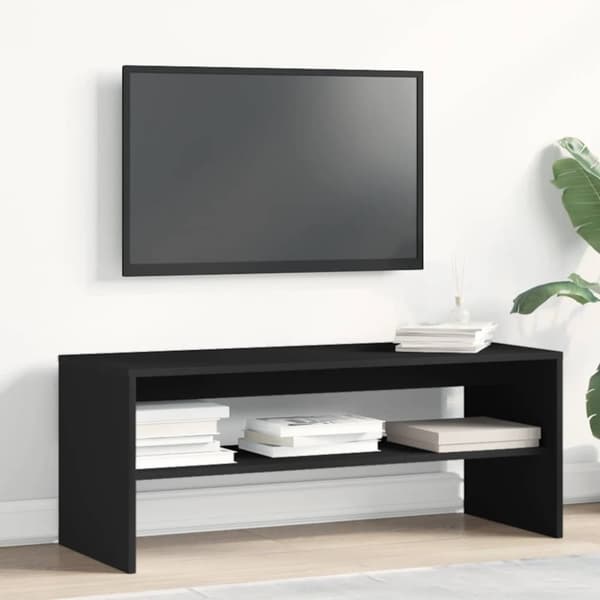 vidaXL TV-bänk svart 100x40x40 cm konstruerat trä