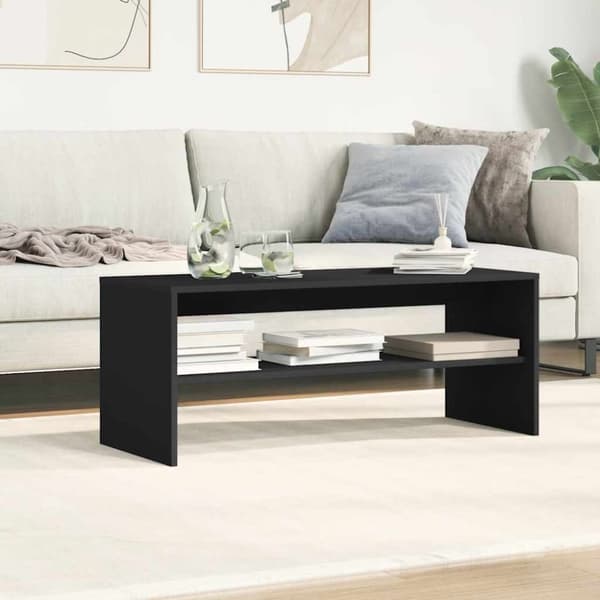 vidaXL TV-bänk svart 100x40x40 cm konstruerat trä