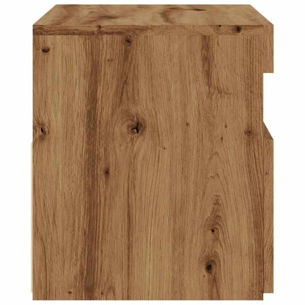 vidaXL TV-benk med LED-lys artisan eik 60x35x40 cm konstruert tre