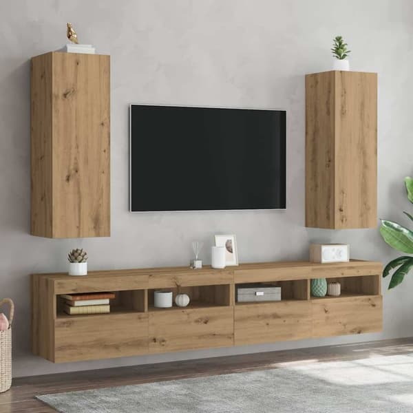 vidaXL 2-osainen TV-kaappisarja käsityöläinen tammi tekninen puu