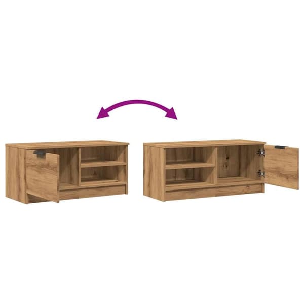 vidaXL Tv-bänk artisan ek 80x35x36,5 cm konstruerat trä