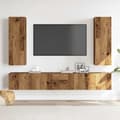 Miniatyrbilde 4 av 11: vidaXL Vegghengte TV-benker 5 stk gammelt tre konstruert tre