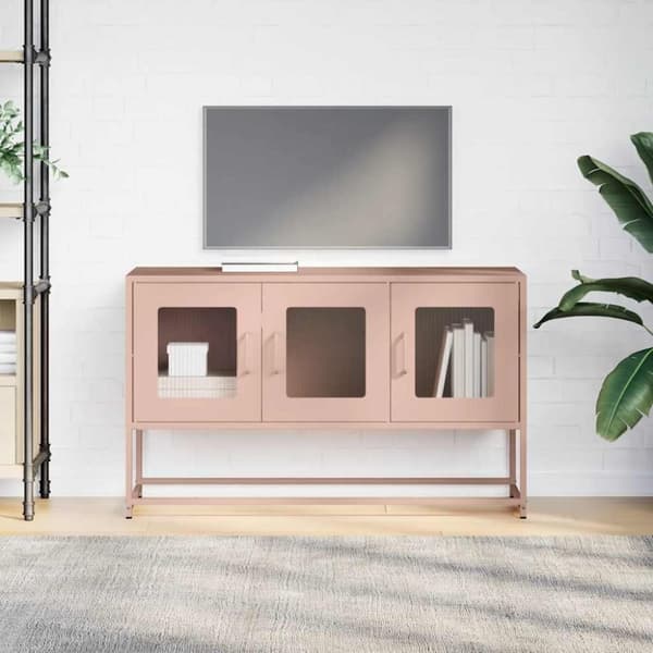 vidaXL TV Kaappi Pinkki 100,5x39x60,5 cm Kylmävalssattu teräs
