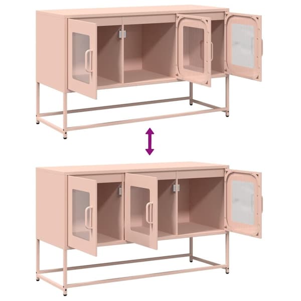 vidaXL TV Kaappi Pinkki 100,5x39x60,5 cm Kylmävalssattu teräs