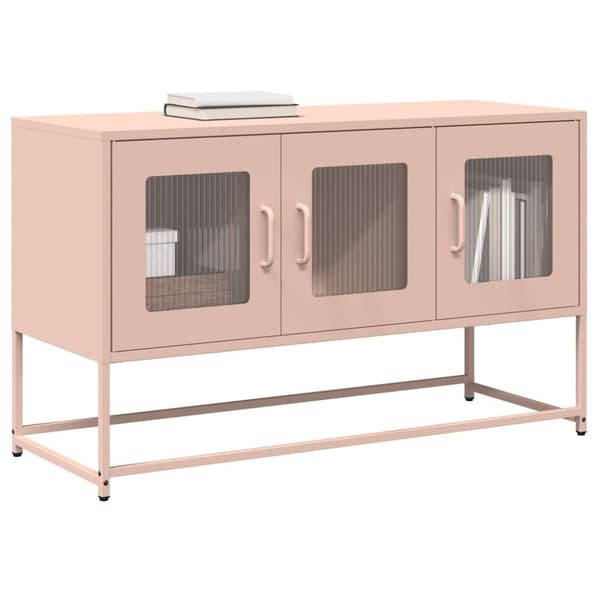 vidaXL TV Kaappi Pinkki 100,5x39x60,5 cm Kylmävalssattu teräs