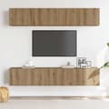 Miniatyrbilde 4 av 8: vidaXL Vegghengte TV-benker 4 stk artisan eik konstruert tre