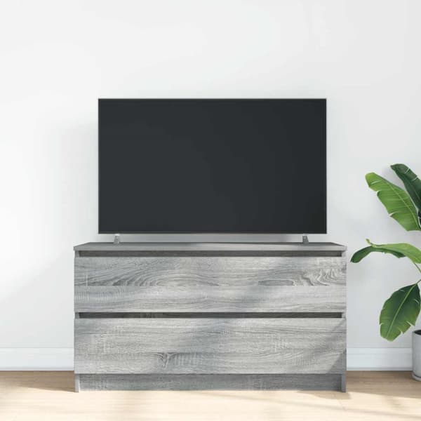 vidaXL TV-bänk grå sonoma 100x35x54 cm konstruerat trä