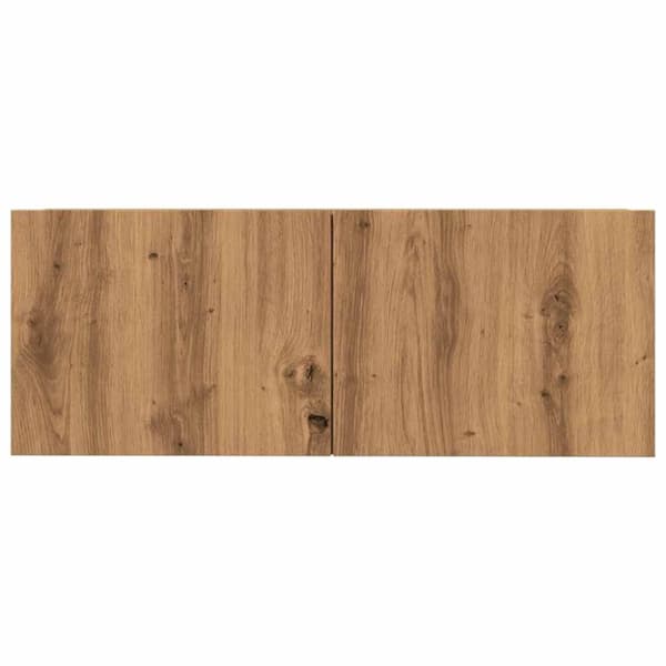 vidaXL væghængte tv-borde 2 stk. 80x30x30 cm egetræsfarve