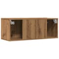 Miniatyrbillede 8 af 11: vidaXL væghængte tv-borde 2 stk. 80x30x30 cm egetræsfarve