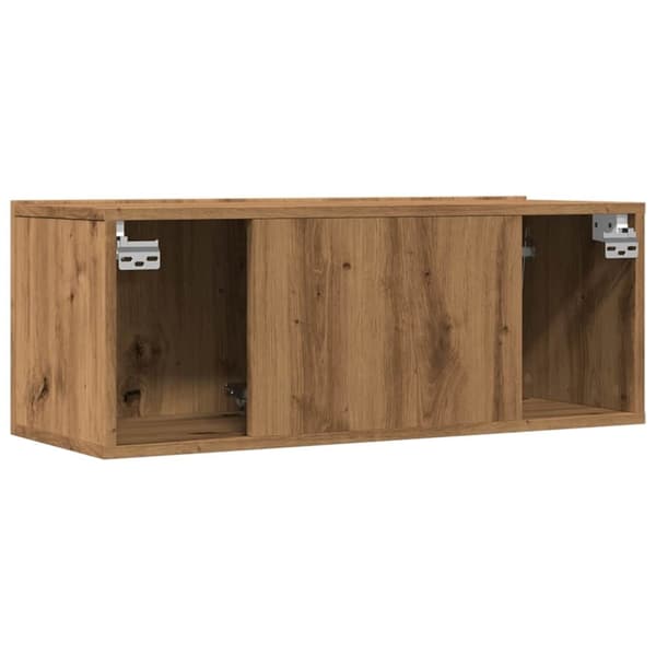 vidaXL væghængte tv-borde 2 stk. 80x30x30 cm egetræsfarve