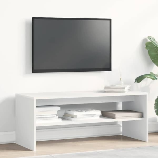 vidaXL TV-bänk vit 100x40x40 cm konstruerat trä