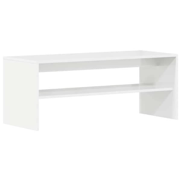 vidaXL Tv-bänk vit högglans 100x40x40 cm konstruerat trä