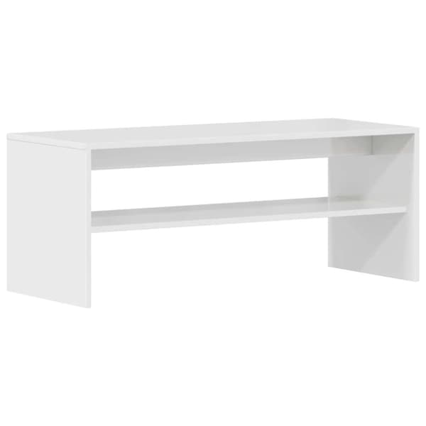 vidaXL Tv-bänk vit högglans 100x40x40 cm konstruerat trä