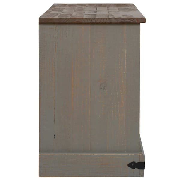 vidaXL tv-bord HALDEN 2 skydedøre 150x40x60 cm massivt træ grå