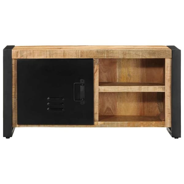 vidaXL Tv-bänk 80x30x40 cm massivt grovt mangoträ