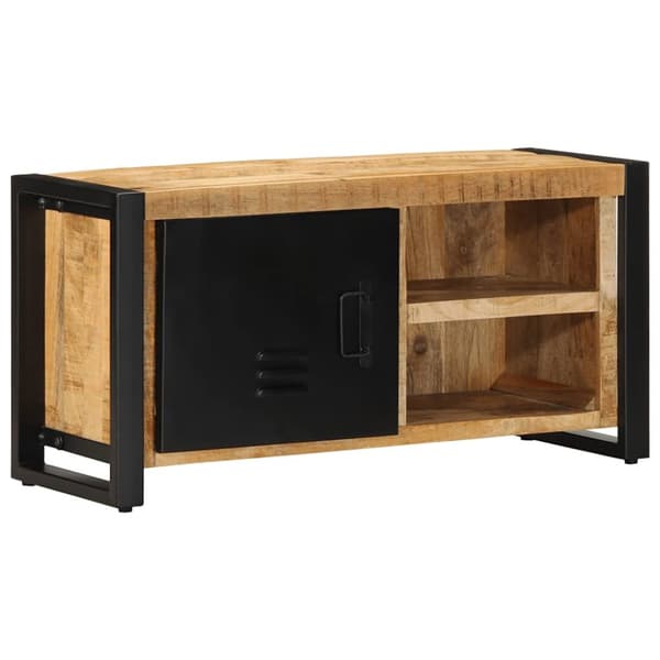 vidaXL Tv-bänk 80x30x40 cm massivt grovt mangoträ