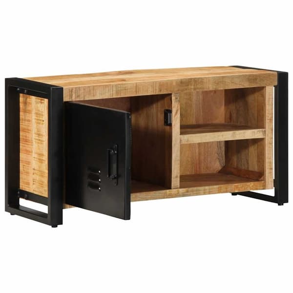 vidaXL Tv-bänk 80x30x40 cm massivt grovt mangoträ