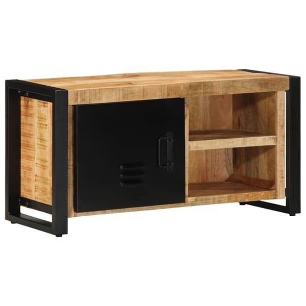 vidaXL Tv-bänk 80x30x40 cm massivt grovt mangoträ