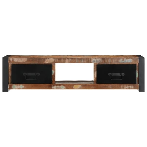 vidaXL Tv-bänk 100x30x25 cm massivt återvunnet trä