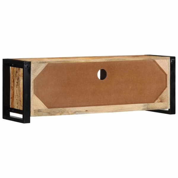 vidaXL tv-bord 100x30x35 cm massivt ru mangotræ