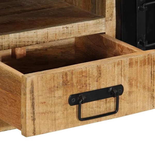 vidaXL tv-bord 100x30x35 cm massivt ru mangotræ