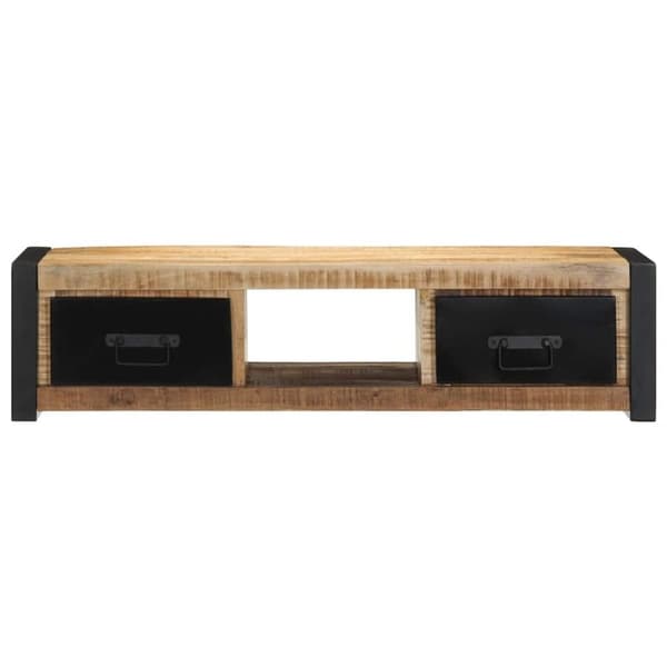 vidaXL tv-bord 100x30x25 cm massivt ru mangotræ