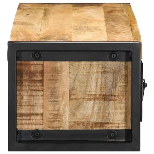 vidaXL tv-bord 100x30x25 cm massivt ru mangotræ