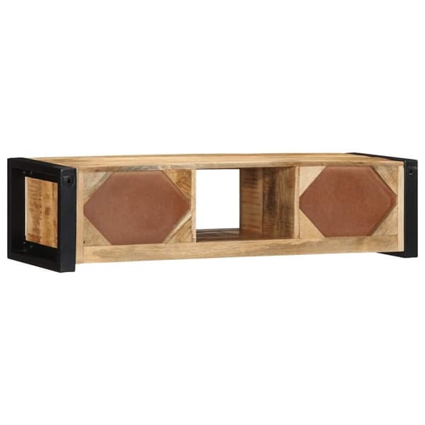 vidaXL tv-bord 100x30x25 cm massivt ru mangotræ