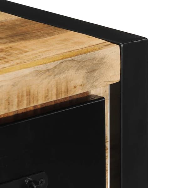 vidaXL tv-bord 100x30x25 cm massivt ru mangotræ