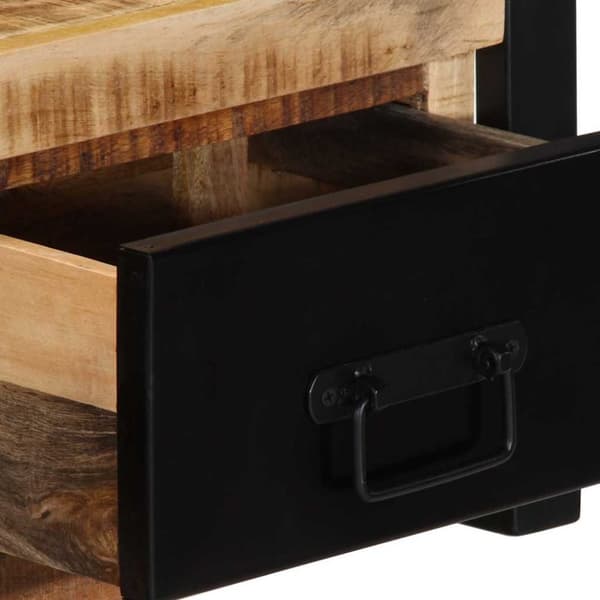 vidaXL tv-bord 100x30x25 cm massivt ru mangotræ