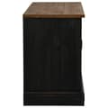 Miniatyrbillede 6 af 11: vidaXL tv-bord HALDEN med skydedør 110x40x60 cm massivt træ sort