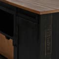 Miniatyrbillede 9 af 11: vidaXL tv-bord HALDEN med skydedør 110x40x60 cm massivt træ sort