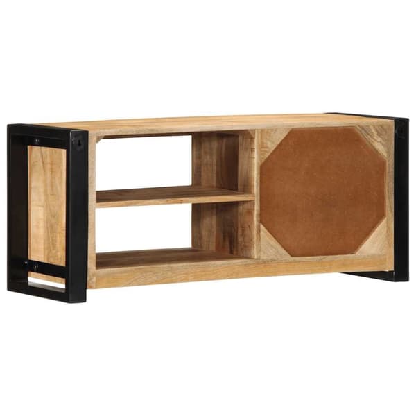 vidaXL Tv-bänk 80x30x35 cm massivt grovt mangoträ