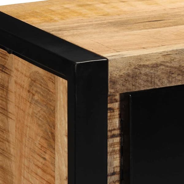 vidaXL Tv-bänk 80x30x35 cm massivt grovt mangoträ