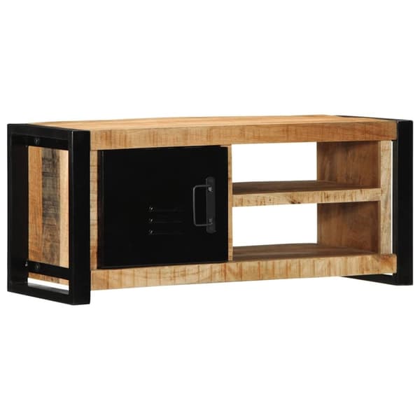 vidaXL Tv-bänk 80x30x35 cm massivt grovt mangoträ