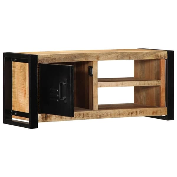 vidaXL Tv-bänk 80x30x35 cm massivt grovt mangoträ