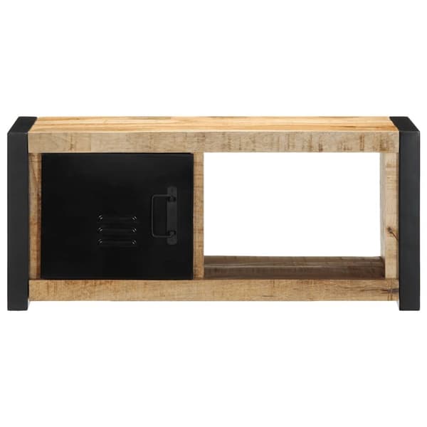 vidaXL TV-benk 80x30x35 cm grovt heltre mangotre