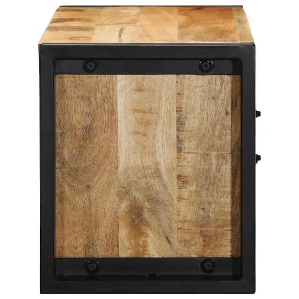 vidaXL TV-benk 80x30x35 cm grovt heltre mangotre
