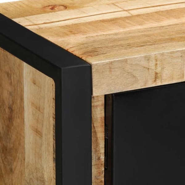 vidaXL TV-benk 80x30x35 cm grovt heltre mangotre