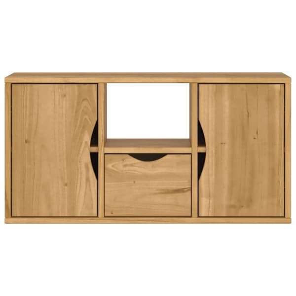 vidaXL TV-skap med skuff ODDA 79x24x40 cm heltre furu