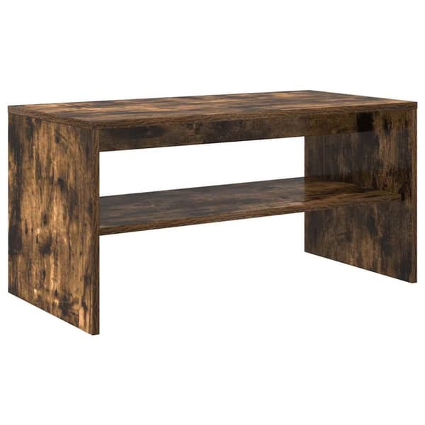 Tv-bänk rökfärgad ek 80x40x40 cm konstruerat trä