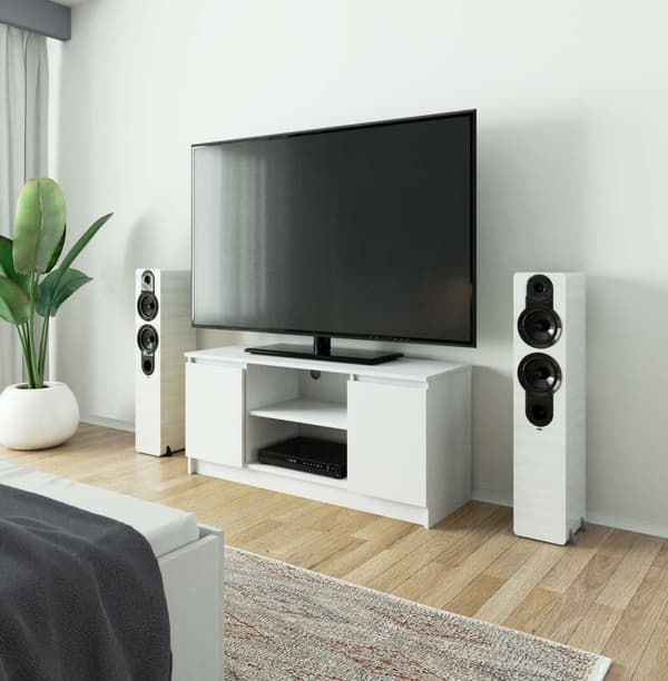 RTV-skab 120 cm 2D 1P HVID