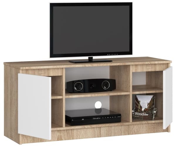 RTV-skab 120 cm 2D 1P SONOMA / HVID
