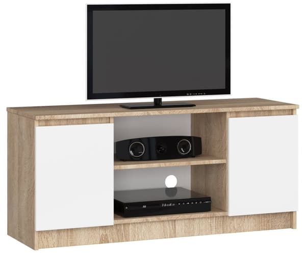 RTV-skab 120 cm 2D 1P SONOMA / HVID