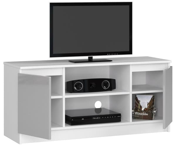 TV-SKAB 120 cm 2D 1P METALIK AKRYL HØJ GLANS